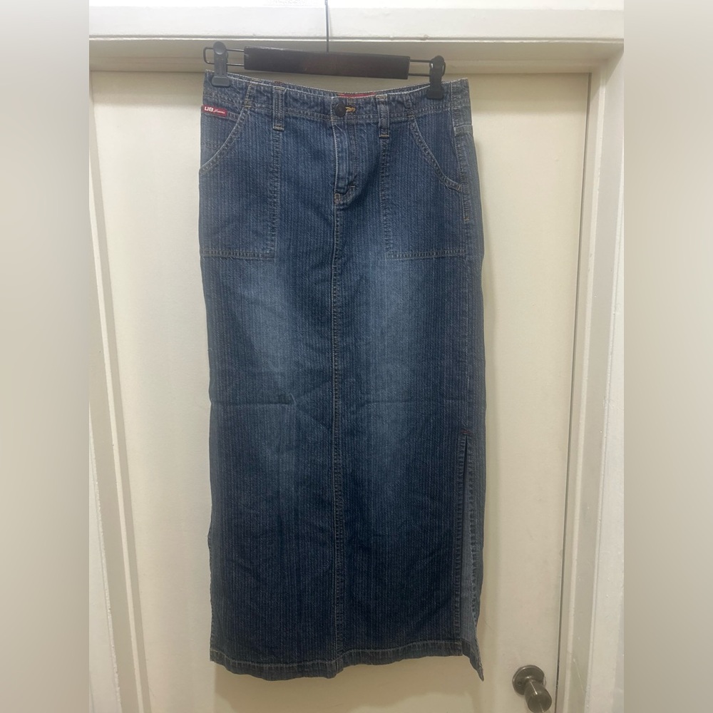 Union Bay Vintage Y2K Ling Modest Denim Jean Maxi Skirt Women’s Size 9
